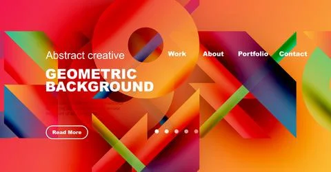 Vibrant abstract design. Geometric shapes overlap, creating dynamic visual Illustrazione stock