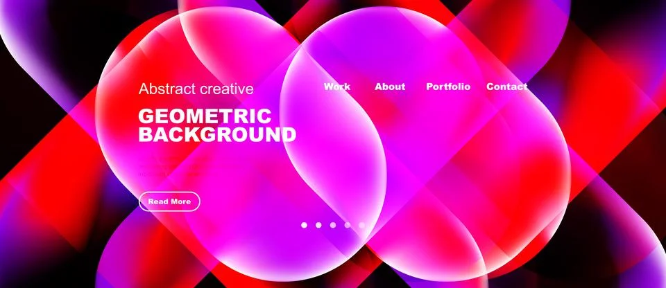 Vibrant abstract design. Overlapping circles create dynamic, colorful backg.. Stock Illustration