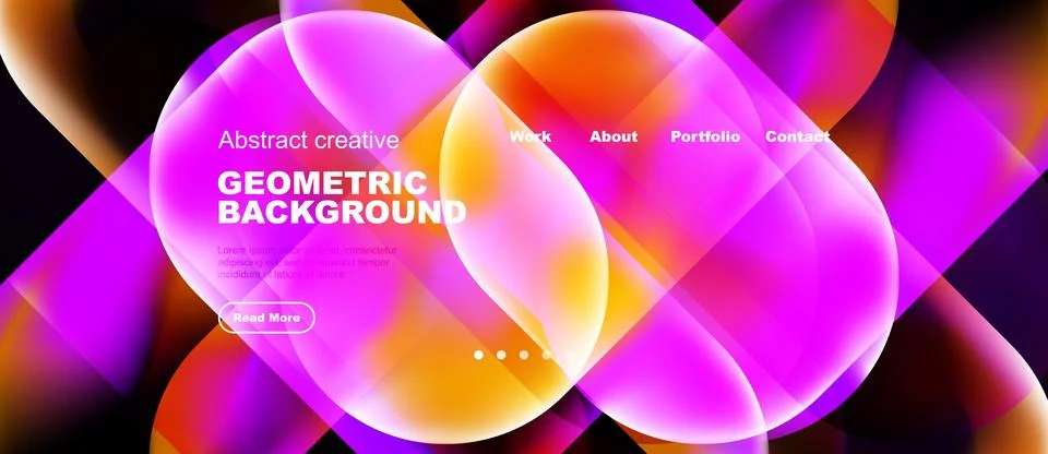Vibrant abstract design. Overlapping circles create dynamic, colorful backg.. Stock Illustration