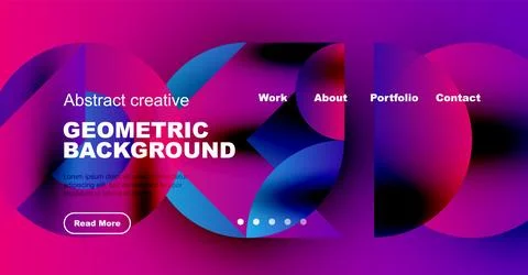 Vibrant abstract design. Overlapping shapes create dynamic visual impact. Text Stock Illustration