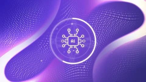 Vibrant abstract design showcasing artificial intelligence technology in a 库存插图