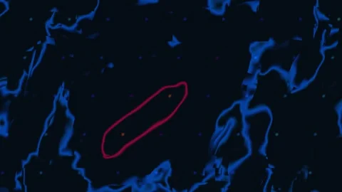 Vibrant abstract design with smooth curves on dark Stock Footage 338229304