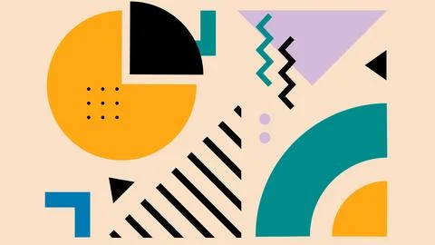 Vibrant Abstract Design Zigzags Background Stock Illustration