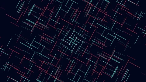 Vibrant abstract diagonal pattern in red, blue, and black Stock Footage 282785395