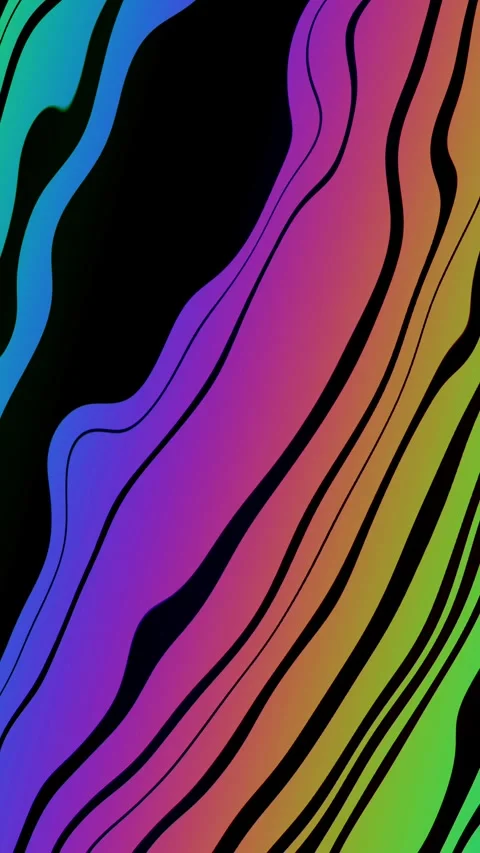 Vibrant abstract diagonal waves with holographic neon colors Stock Footage 303885276