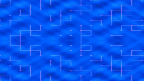 Vibrant abstract digital background with glowing neon circuit connection path Stock Footage 339500559