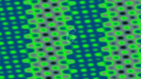 Vibrant abstract digital background pattern of neon green and blue dots Video stock 342114196