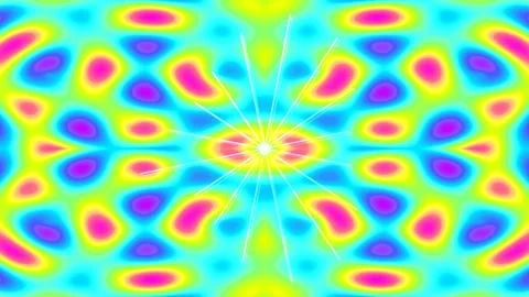 Vibrant Abstract Digital Background: Psychedelic Hypnotic Flowing Art Pattern Stock Footage 339786295