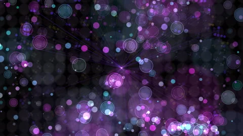Vibrant Abstract Digital Background with Purple Particle Effects Stock-Footage 303429175