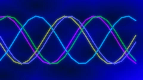 Vibrant abstract digital energy wave pattern flowing background glow effect Stock Footage 339785270