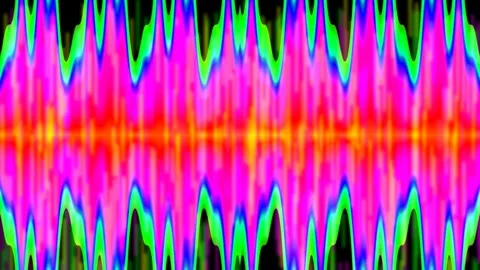 Vibrant abstract digital equalizer background wave pattern technology Stock Footage 335521396