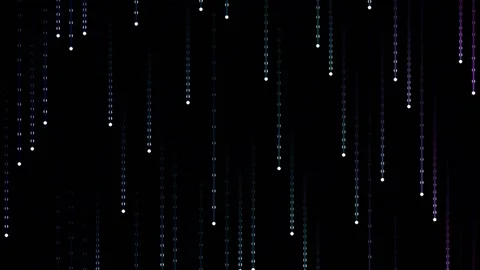 Vibrant abstract digital equalizer lines moving pattern on deep black backg.. Stock Footage 340378981