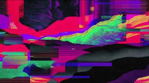 Vibrant abstract digital glitch transition with neon colors and dynamic mov.. Stock-Footage 314459422