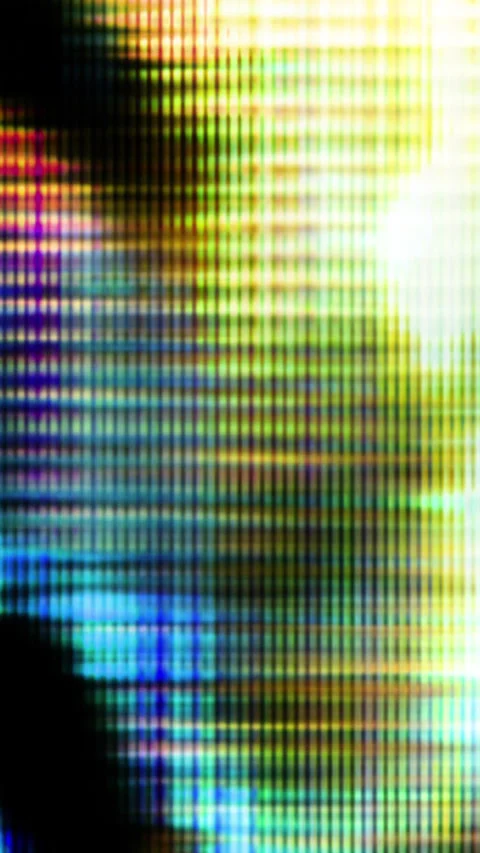 Vibrant Abstract Digital Glitch with Warm Tones and Cool Light Patterns Stock Footage 283596132