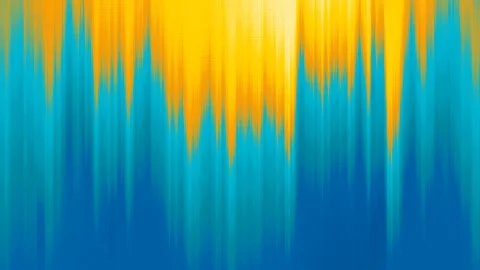 Vibrant abstract digital pattern features blue and yellow pixelated waving Stock Footage 346829155