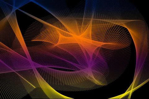 Vibrant abstract digital wave background luminous flowing pattern Ilustração Stock