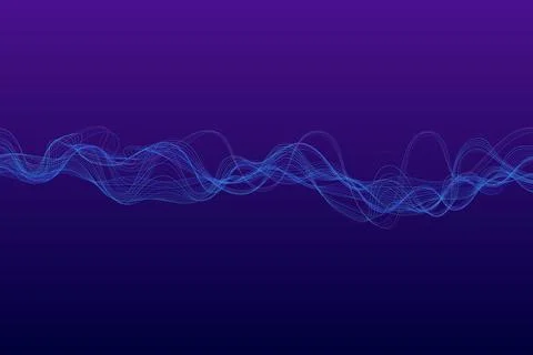 Vibrant abstract digital wave background features flowing wave patterns and s Stock Illustration