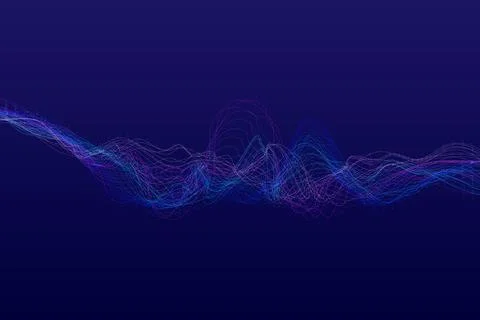 Vibrant abstract digital wave background features flowing wave patterns and s Stock Illustration