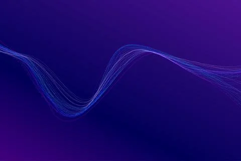 Vibrant abstract digital wave background features flowing wave patterns and s Stock Illustration