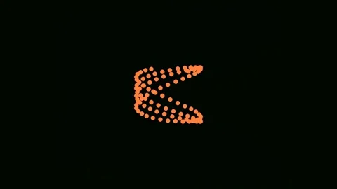 Vibrant abstract dot pattern creating an elegant, festive curved trail motion Stock Footage 341054943
