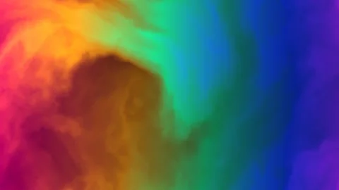 Vibrant Abstract Dreamscape a Gradient of Swirling Rainbow Colors and Soft .. Stock Footage 334244871