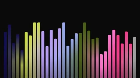 Vibrant abstract equalizer bars demonstrating rhythmic motion, visually rep.. Stock Footage 328897011