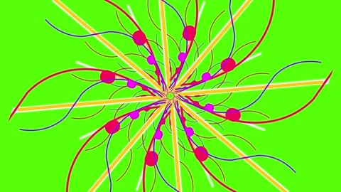 Vibrant abstract explosion with colorful lines and shapes Stock Footage 330287764