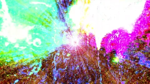 Vibrant Abstract Explosion Energy Light Burst Stock Footage 303141921