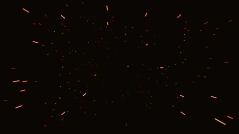 Vibrant abstract explosion of warm bokeh light particles trails on dark bac.. Stock Footage 337161443