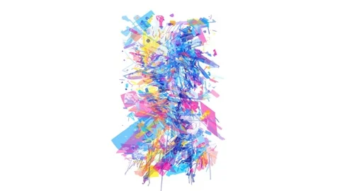 Vibrant abstract FIFA world cup trophy reveal with geometric particles Stock Footage 333841455