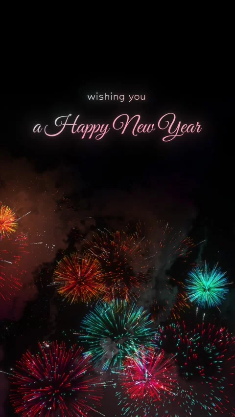 Vibrant abstract fireworks display lighting up night sky, colorful bursts  Stock Footage 289313863