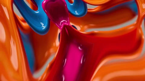 Vibrant Abstract Fluid Art animation. Video stock 303553743