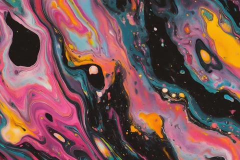 Vibrant Abstract Fluid Art Background Stock Illustration