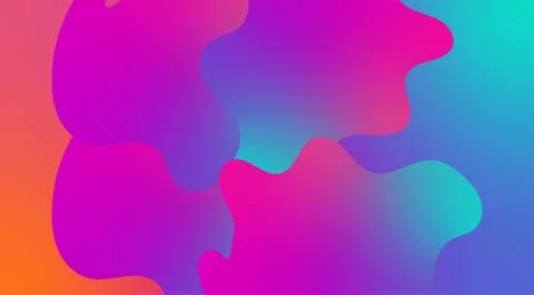 Vibrant abstract fluid gradient background with pink orange blue colorful Stock Illustration