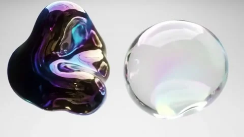 Vibrant abstract fluid motion with blue, yellow, and violet color mix Stock Footage 320398215