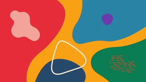 Vibrant abstract fluid shapes background Stock Illustration