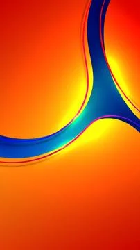Vibrant abstract fluid wallpaper with dynamic blue wave curved flow and lum.. Illustrazione stock