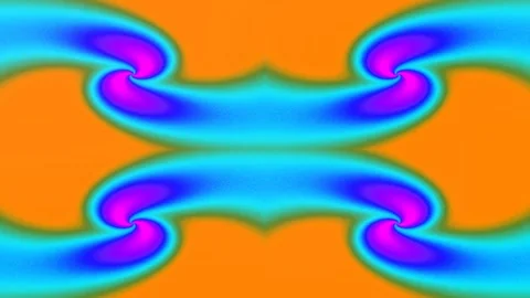 Vibrant abstract fluid wave pattern loops in neon glow purple green blue Stock Footage 339333792