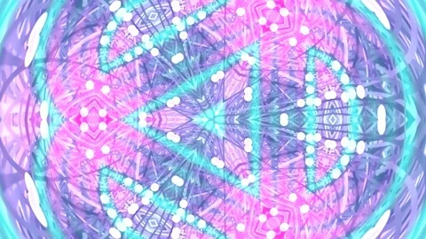 Vibrant Abstract Fractal Mandala Pattern Background for Digital Design Stock Footage 339788060