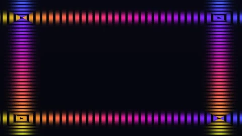 Vibrant abstract frame elements form a border around a Stock Footage 341847795