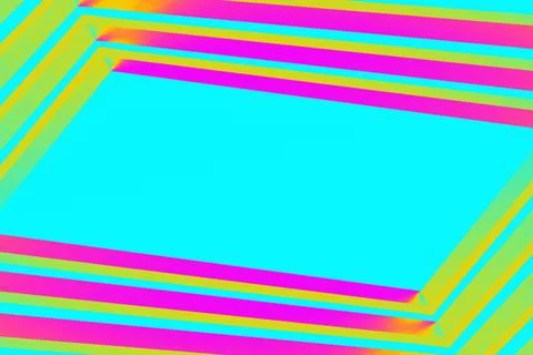 Vibrant abstract geometric background with bold cyan, pink, and yellow gradient Stock Illustration