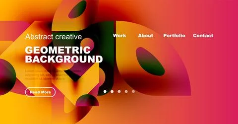 Vibrant abstract geometric background. Orange, red, purple hues blend. Text イラスト素材