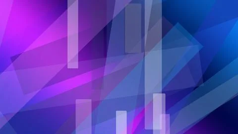 Vibrant abstract geometric design blends purple and blue neon tones, creati.. Stock Illustration