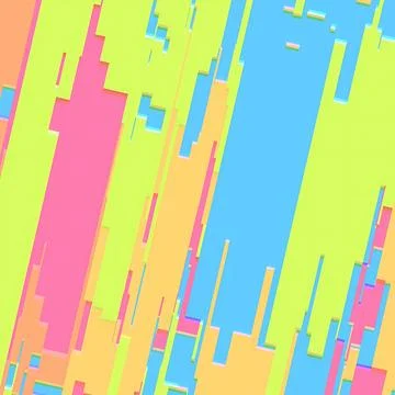 Vibrant Abstract Geometric Digital Background with Colorful Layered Rectangles Illustrazione stock
