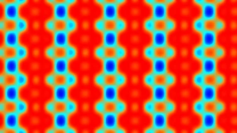 Vibrant Abstract Geometric Grid Pattern: Red and Cyan Digital Background Stock Footage 341055215