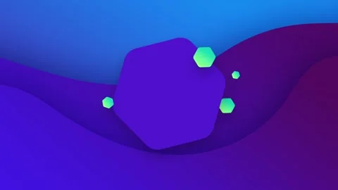 Vibrant Abstract Geometric Hexagon with Gradient Background Design Vídeo Stock 341926804