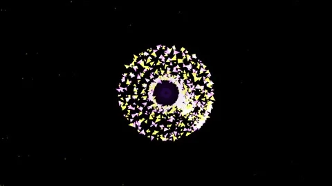 Vibrant abstract geometric kaleidoscope pattern forming a hypnotic energy s.. Stock Footage 344639746
