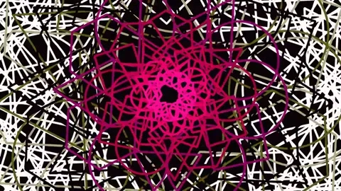 Vibrant abstract geometric mandala pattern background for mystical digital .. Stock Footage 342207621