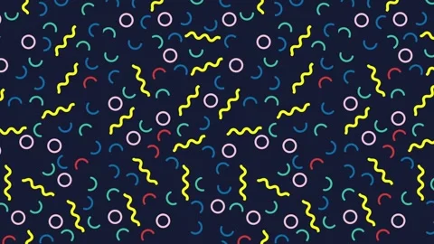 Vibrant Abstract Geometric Pattern with Colorful Shapes and Dark Background Vídeos de archivo 341926123