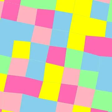 Vibrant Abstract Geometric Pattern with Colorful Pastel Mosaic Tiles Illustrazione stock